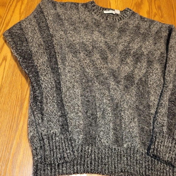 Vintage Damon Pure Wool Tan Striped Long Sleeve Sweater Tall Man Size Large LT - Picture 7 of 9